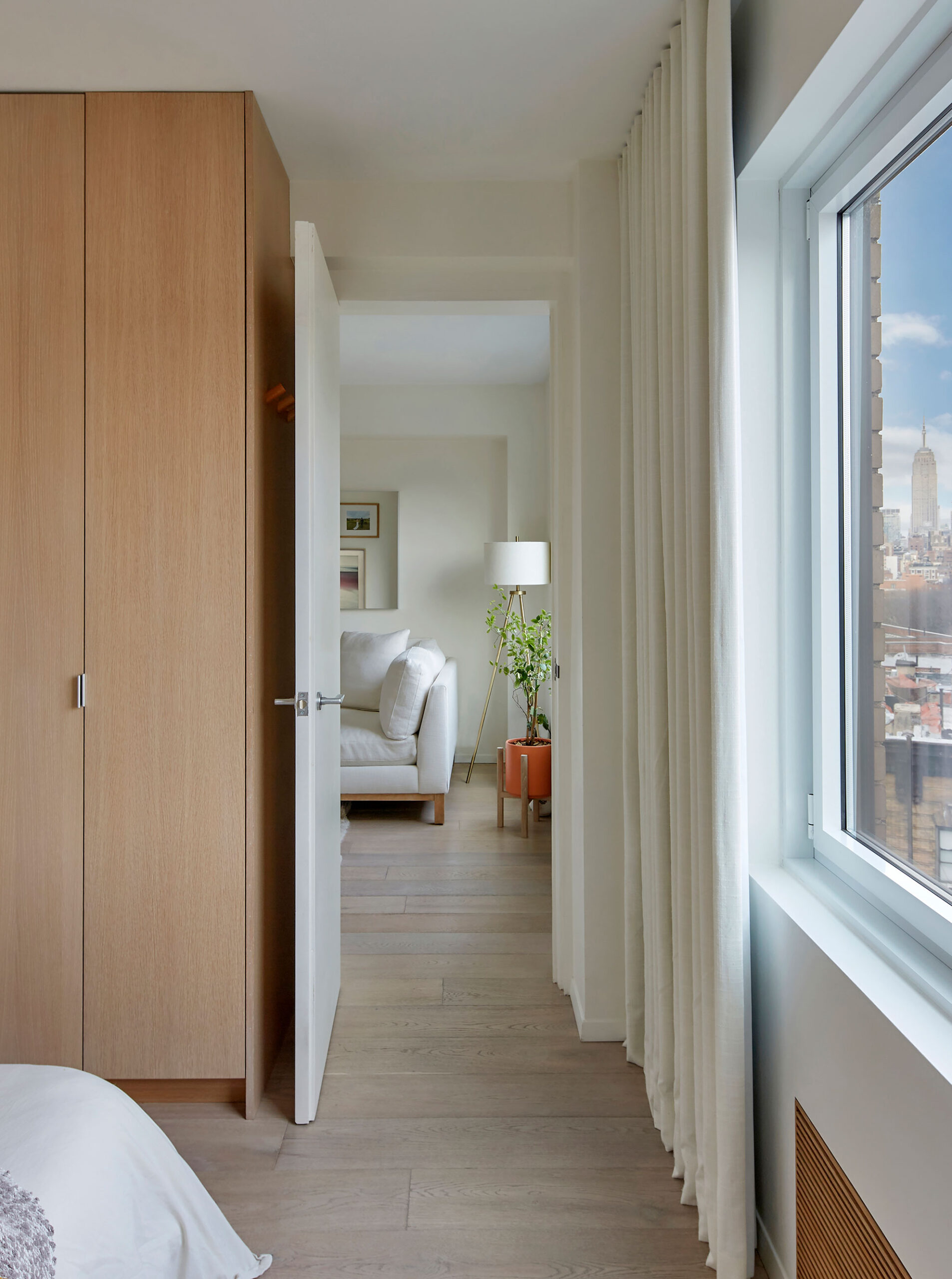 Bedroom in a small apartment in the West Village